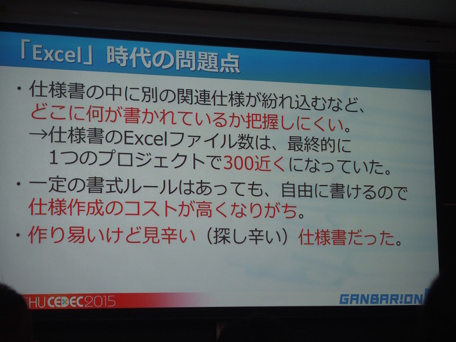 【KYUSYU CEDEC 2015】気になる仕様書作成と管理方法について、ガンバリオンが手の内をあかした！　紙からデータへ、そしてこれから・・・