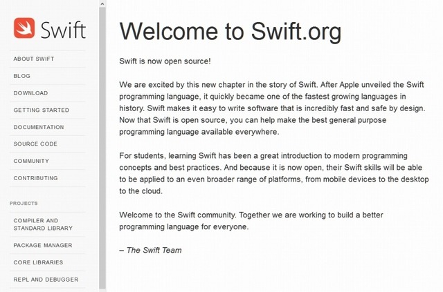 「Swift.org」サイト