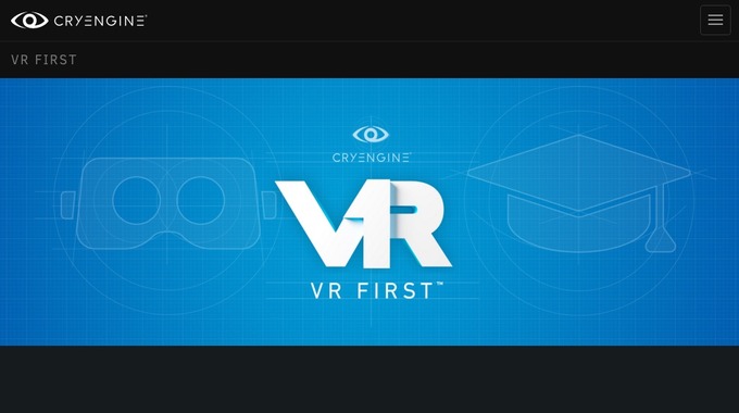 Crytek、VR開発者育成を目的としたサポートプログラム「VR First」を発表