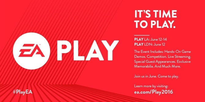 EA、独自イベント「EA PLAY」を発表―E3直前の6月12日より開催