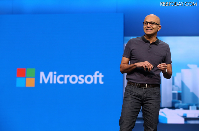 「Build 2016」に登壇したMicrosoftのサティア ナデラCEO（c）Getty Images