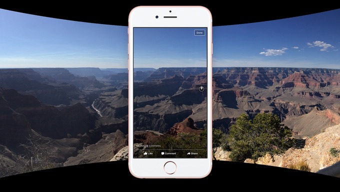 Facebook、360度写真に対応