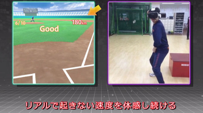 VRを使ったスポーツ選手用トレーニングツール「VRトレーニング」