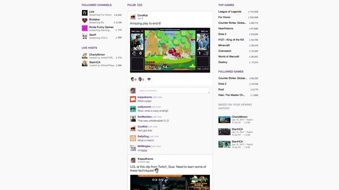 Twitch新機能“Pulse”公開―Facebook、Twitter風タイムライン機能