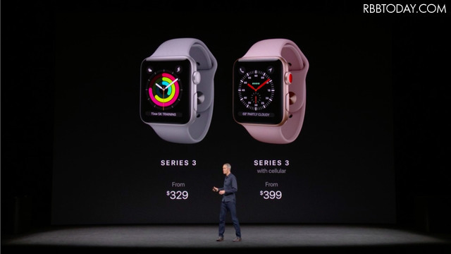 Apple、LTE通信も可能な「Apple Watch Series 3」を発表！