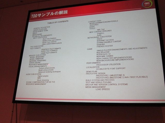 「海外協業に役立つGDD、TDDの書き方」セッションでは、CEDEC や GDC でも度々ローカライズに関する講演を行ってきたセガの長谷川 亮一氏が、国内デベロッパーが海外パブリッシャーから直接受注開発をする上で大きな障壁となる GDD（ゲームデザインドキュメント）と TDD