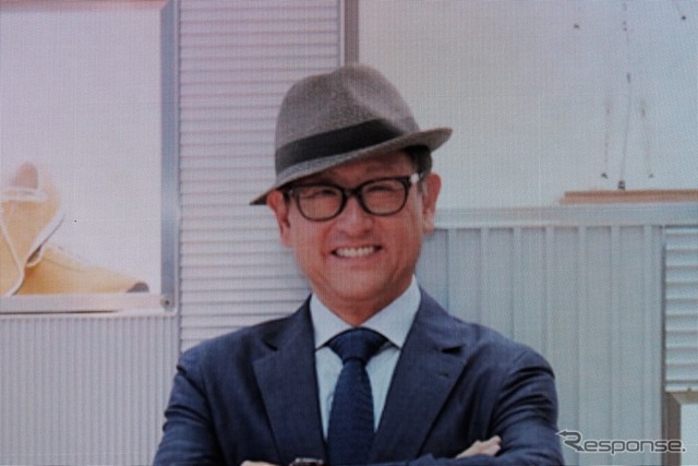 トヨタ自動車の豊田章男社長は写真で登場（東京モーターショー2017）