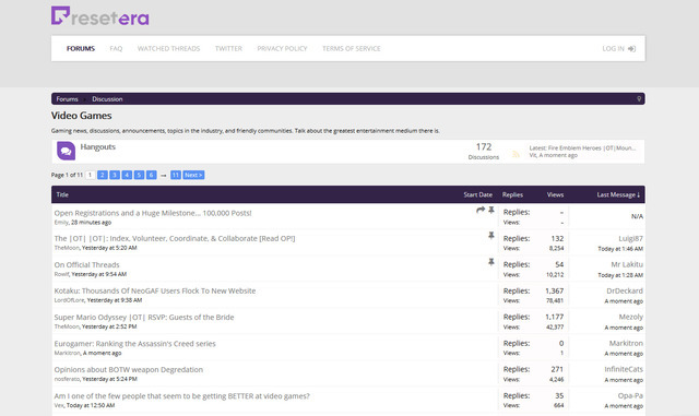 NeoGAF元メンバーが新フォーラム「ResetEra」開設―管理者には著名インサイダーも