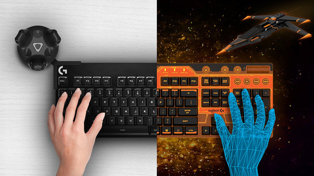 VR中にもキーボードを打てる！―LogitechがViveトラッカーを使用した新技術を開発