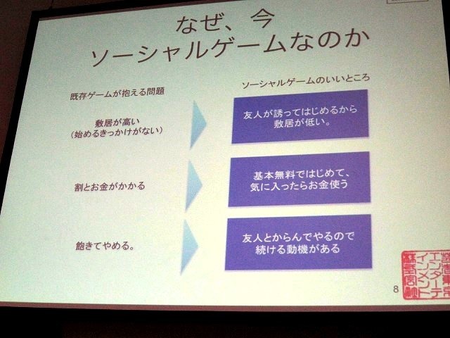 2時間という長丁場で専門性の高いセッションが行われる、東京ゲームショウのTGSフォーラム。2日目に開催された「ソーシャルゲームセッション」では、大ブレイクをはたしたソーシャルゲーム市場の現状と見通しについて、熱い議論が繰り広げられました。