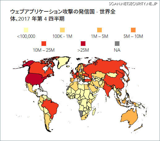 Webアプリケーション攻撃の発信国