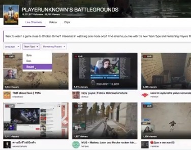 Twitchが『PUBG』フィルタリング機能を実装、「残り人数」などで配信をソート可能に