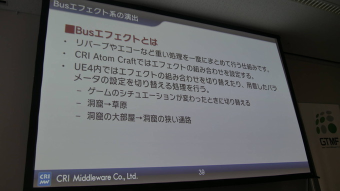 Unreal Engineでもお馴染みのミドルウェアを！ CRI・ミドルウェアのUR4向けの取り組み【GTMF 2018 東京】