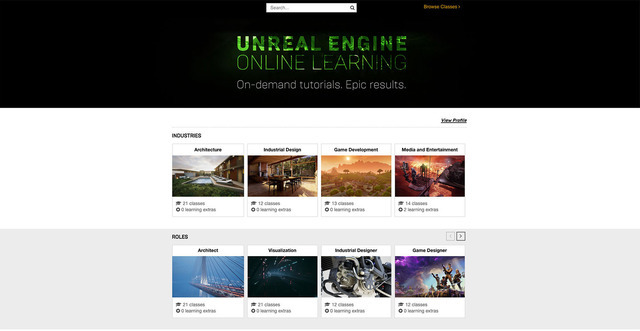 Unreal Engineのオンライン学習サイトが登場！―誰でも無料で利用可能