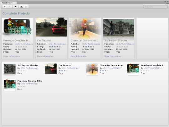 無償から利用できるゲームエンジン「Unity」を提供するUnity Technologiesは、最新バージョン「Unity 3.1」のリリースと同時に、開発者がゲーム開発に利用する様々なアセットを売買するための「Unity Asset Store」をオープンしました。
