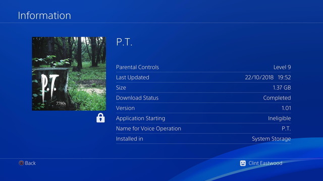 インストール済み『P.T.』のアクセス不能パッチは虚偽報告かー海外メディアがコナミに確認