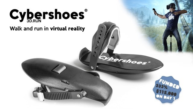 VR歩行デバイス「Cybershoes」Kickstarter成功！目標額の7倍以上を集め終了