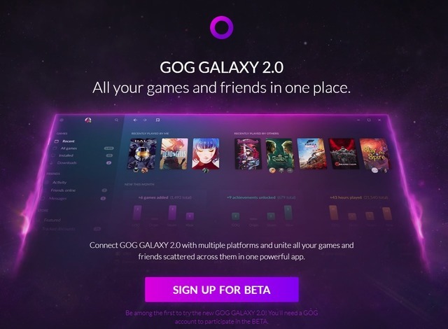 GOG.comの新クライアント「GOG Galaxy 2.0」クローズドβと参加登録受付開始―複数機種のゲームを一元管理