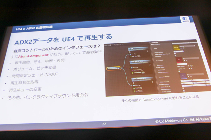 「UE4 Editor」と「ADX2」で拡がるサウンドデザインの可能性…新機能も語られたセッションレポ【GTMF 2019】