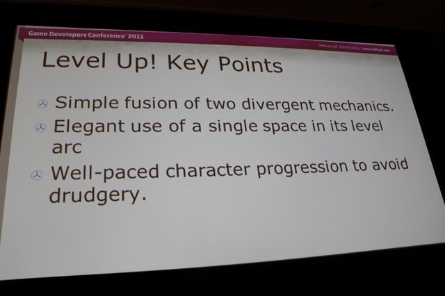 GDC初日の10:00から開催された「Social and Online Game Design 2010 A Year in Review」は、カジュアルゲームの分野で造詣の深い、Nick Fortugno氏(CCO Playmatics)とJuan Gril氏(Joju Games)が、2010年に見つけたイノベーティブなゲームデザインを紹介するというセッ