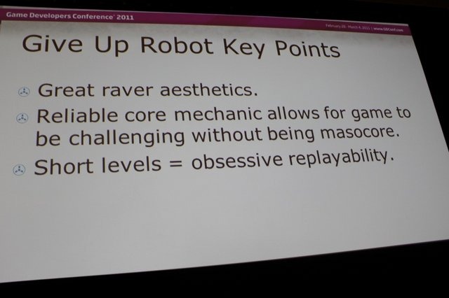 GDC初日の10:00から開催された「Social and Online Game Design 2010 A Year in Review」は、カジュアルゲームの分野で造詣の深い、Nick Fortugno氏(CCO Playmatics)とJuan Gril氏(Joju Games)が、2010年に見つけたイノベーティブなゲームデザインを紹介するというセッ