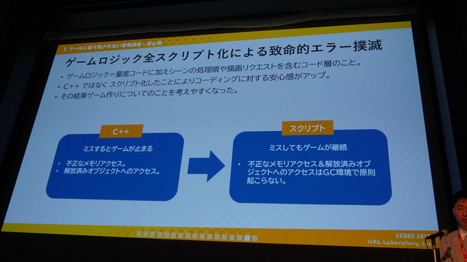 理想の開発環境を徹底追及！スタッフの視線や意識まで踏み込んで分析したカービィチームの取り組みに迫る「カービィチームの開発力を最大化せよ！ ―内製フレームワークで大事にしたこと―」【CEDEC2019】