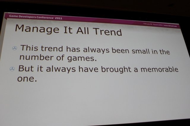 GDC初日の10:00から開催された「Social and Online Game Design 2010 A Year in Review」は、カジュアルゲームの分野で造詣の深い、Nick Fortugno氏(CCO Playmatics)とJuan Gril氏(Joju Games)が、2010年に見つけたイノベーティブなゲームデザインを紹介するというセッ