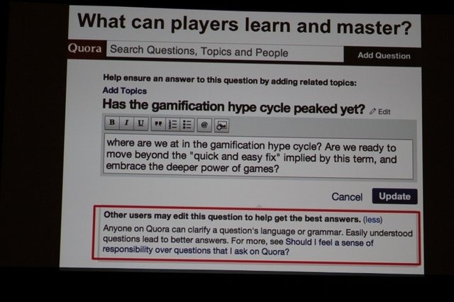 「Gamification」という言葉があります。ゲームのメカニクスを別分野に応用するという考え方で、日本ではサイトウアキヒロ氏が「ゲームニクス」としてまとめ応用が進んでいます。こちら米国では「Gamification」という言葉を使い主にウェブ系でエンゲージメントを高める