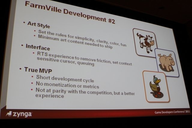 Game Developers Conference初日のSocial and Online Game Summitの一つとして13:45〜14:15で開催されたのが「Click Zen: Zynga’s Evolution from FarmVille to CityVille」です。飛ぶ鳥を落とす勢いのジンガが最新の大ヒット作『CityVille』を語るということで広い会