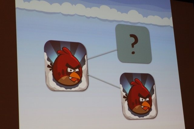 これまでのダウンロード回数が1億回に近づいているというスマートフォンの人気ゲーム『Angry Birds』。本作を開発したフィンランドのRoivo Mobile代表のPeter Vesterbacka氏がGDCに登場し「ANGRY BIRDS - An Entertainment Franchise in the Making」と題した講演を行い