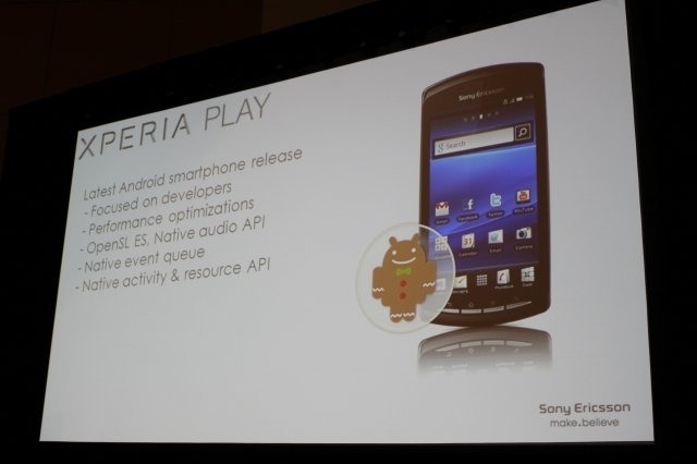 米国では今月にも発売されるソニー・エリクソンの「Xperia Play」は、初のPlayStation CertifiedのAndroid携帯です。期待される一方で、その情報は限られているのも事実。同社は「Gaming Just Got Smarter」と題したセッションでその一端を明らかにしました。