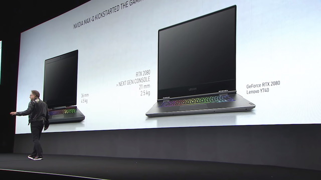 NVIDIAのCEOが講演でRTX 2080 Max-Qは次世代コンソールよりも高性能であると示す