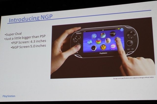 ソニーが1月下旬に発表したPSPの後継機に当たるNGP(Next Generation Portable)。ソニーは2日午後の「Next Generation Portable Entertainment System(Codename: NGP)」と題したセッションで初めて米国でお披露目しました。