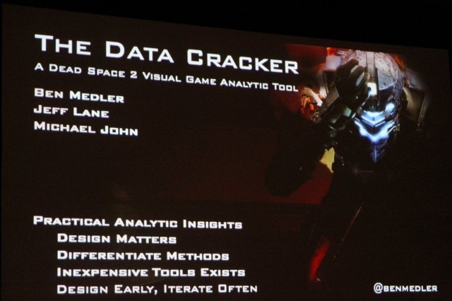 ゲームの開発においてデータ解析という手法が注目を集めています。主にソーシャルゲームの改善のために各社が力を入れていますが、エレクトロニック・アーツはPS3/Xbox360『Dead Space 2』のマルチプレイヤーモードの改善の為に「Data Cracker」というツールを内製し活