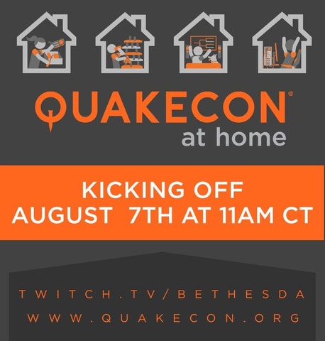 オンライン開催の「QuakeCon at home」内容公開―8月8日より映像配信等が24時間体制で実施