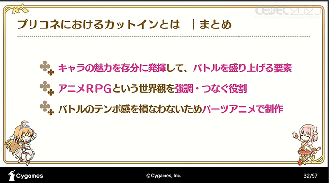 高品質なカットインアニメを量産するパーツアニメ手法とは？『プリンセスコネクト！Re:Dive』がアニメRPGなのは伊達じゃない【CEDEC 2020】