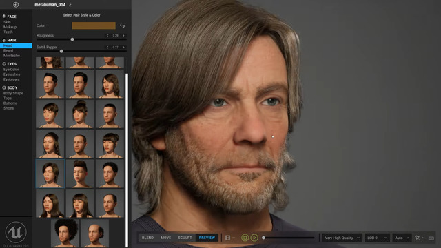 リアルなデジタル人間を簡単に作成できる「MetaHuman Creator」がEpic Gamesより発表
