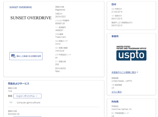 Insomniac Games開発のアクションADV『Sunset Overdrive』が米国にてSIEにより商標登録されたことが明らかに