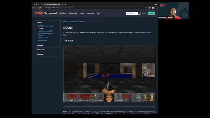 次世代ソリューションの力を『Doom』移植で試してみた。Fastly の次世代サーバーレスコンピューティング、Compute@Edgeの機能を名作FPSの移植から紹介【CEDEC2021】