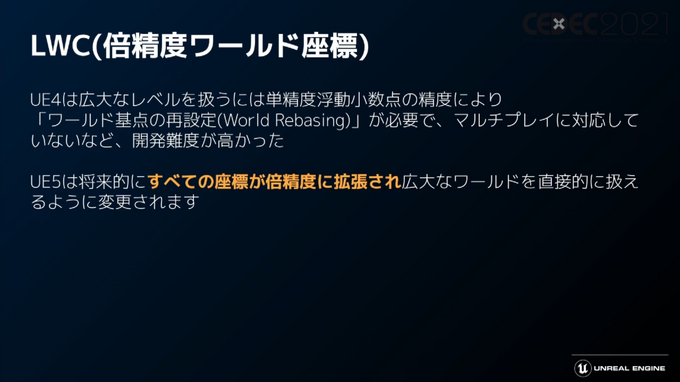 「Unreal Engine 5」プログラマ向け注目機能ひとまとめ―物理エンジンChaosやプラグイン脱着機能など【CEDEC2021】