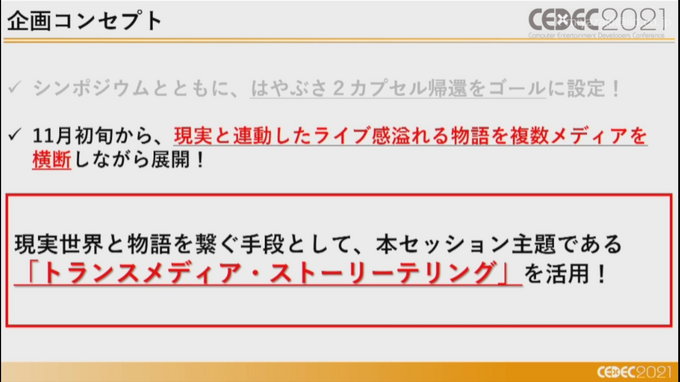 複数メディアで物語る「トランスメディアゲーム」の可能性ー『ガラパゴスの微振動』など3作品からの事例を語る【CEDEC2021】