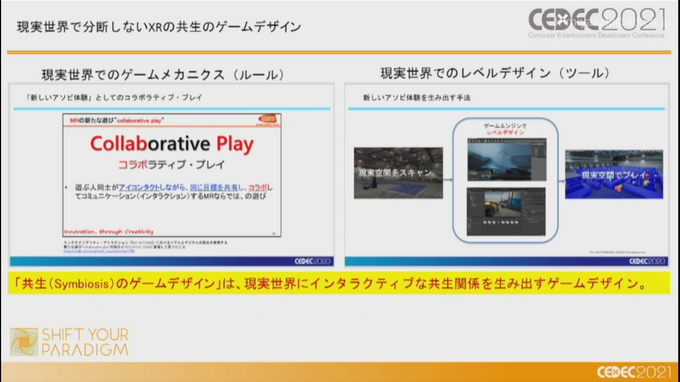 XRのゲームでは現実（物理的）に人と人が協力する？「XRで実現する共生のゲームデザイン」【CEDEC2021】