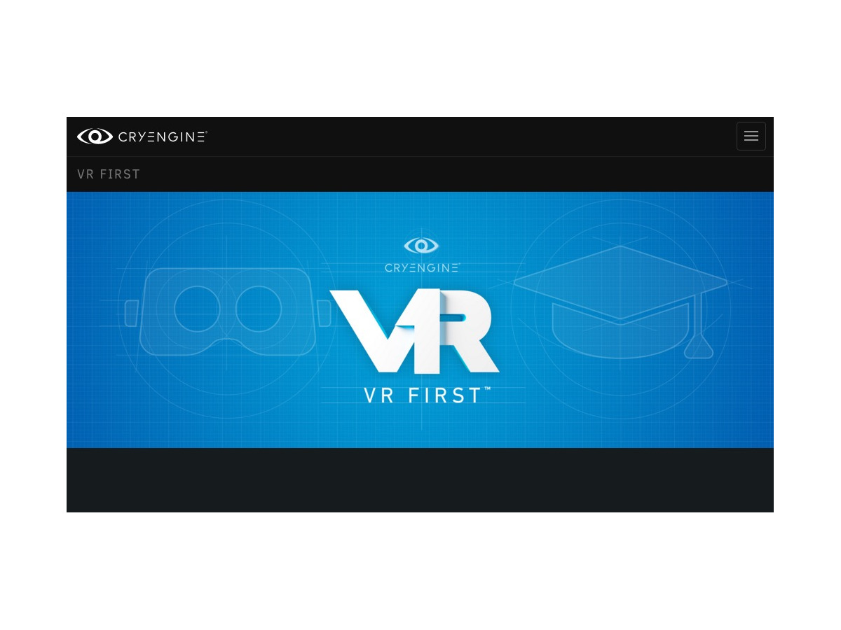 Crytek Vr開発者育成を目的としたサポートプログラム Vr First を発表 Gamebusiness Jp