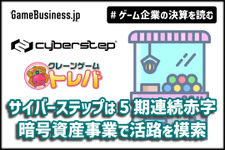 サイバーステップはオンクレ『トレバ』不振で5期連続の赤字、暗号資産事業で活路を模索【ゲーム企業の決算を読む】