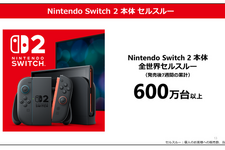 「スイッチ2」全世界売上600万台突破。『マリカ ワールド』も563万本、初代スイッチを大きく上回る