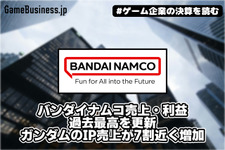 バンダイナムコ売上・利益過去最高を更新、ガンダムのIP売上が7割近く増加【ゲーム企業の決算を読む】 画像