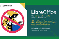 無料オフィスアプリLibreOffice「no AI」で特色打ち出す。文書を無断でクラウドに送らないなど安全性アピール 画像