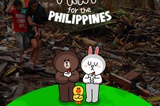 LINE、台風30号によるフィリピンの被災者支援スタンプ「Pray for the Philippines」を全世界で提供開始 画像