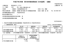 マーベラス、平成27年3月期第1四半期決算を発表 ― スマホ『剣と魔法のログレス』が貢献するも 20.2％減の純利益4億2400万円 画像