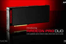 【GDC 2016】AMDがVR開発向けグラボ「Radeon Pro Duo」発表―2020年までのロードマップも 画像